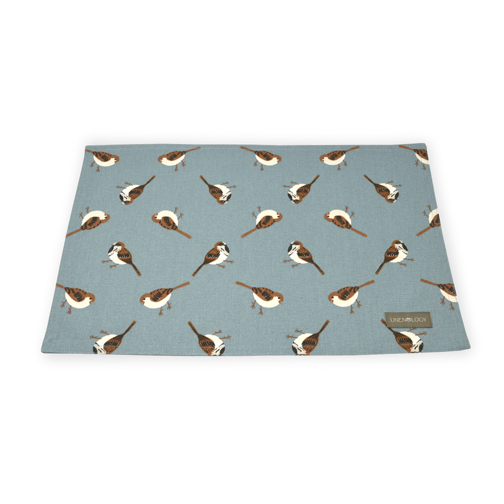 Place mats - Sparrows - Cameo Blue