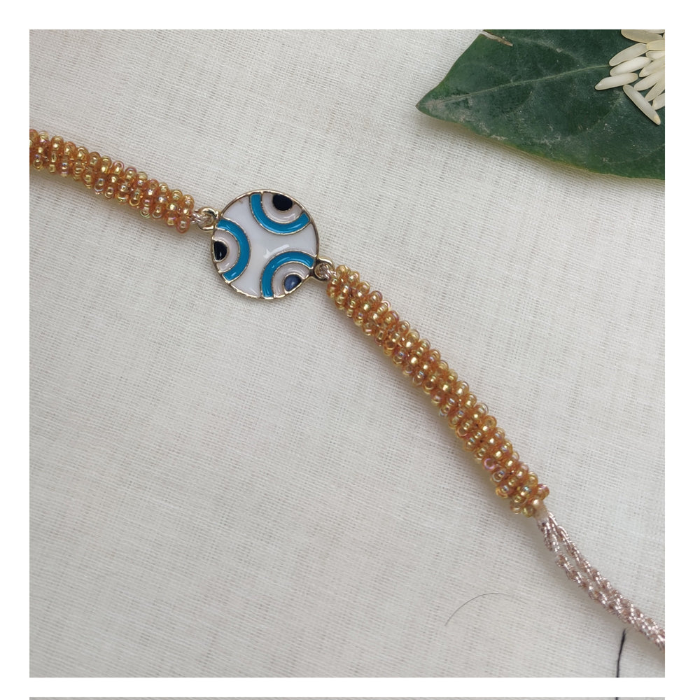 
                
                    Load image into Gallery viewer, Handcrafted Evil Eye Rakhi
                
            