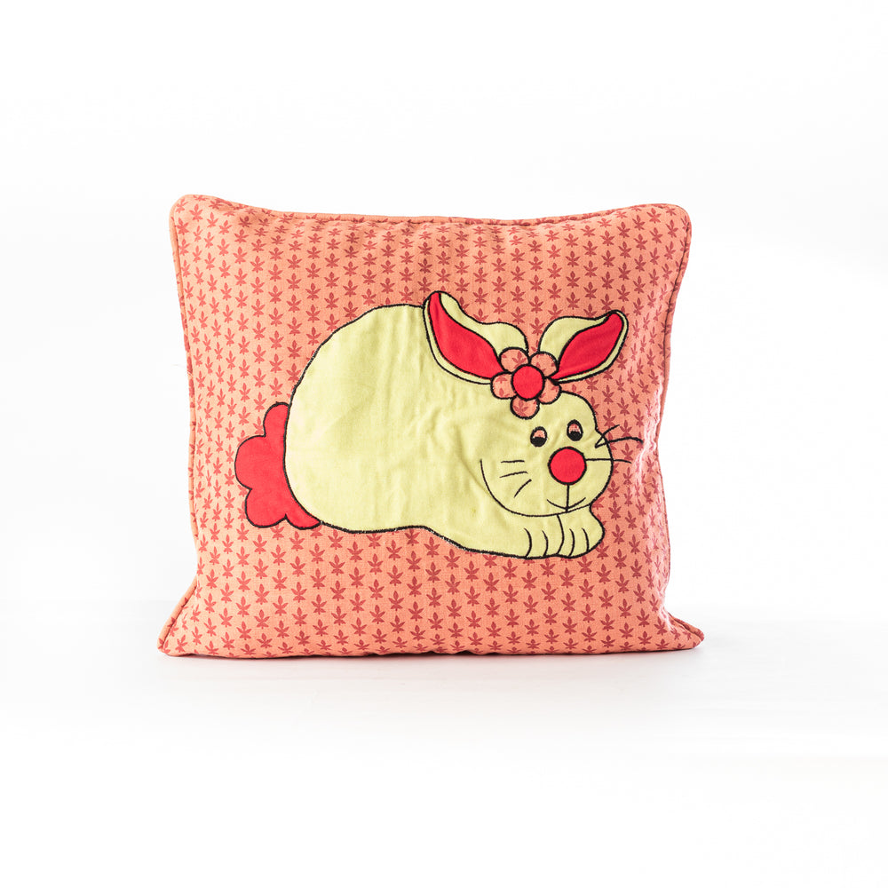 Applique Bunny Cushion Cover