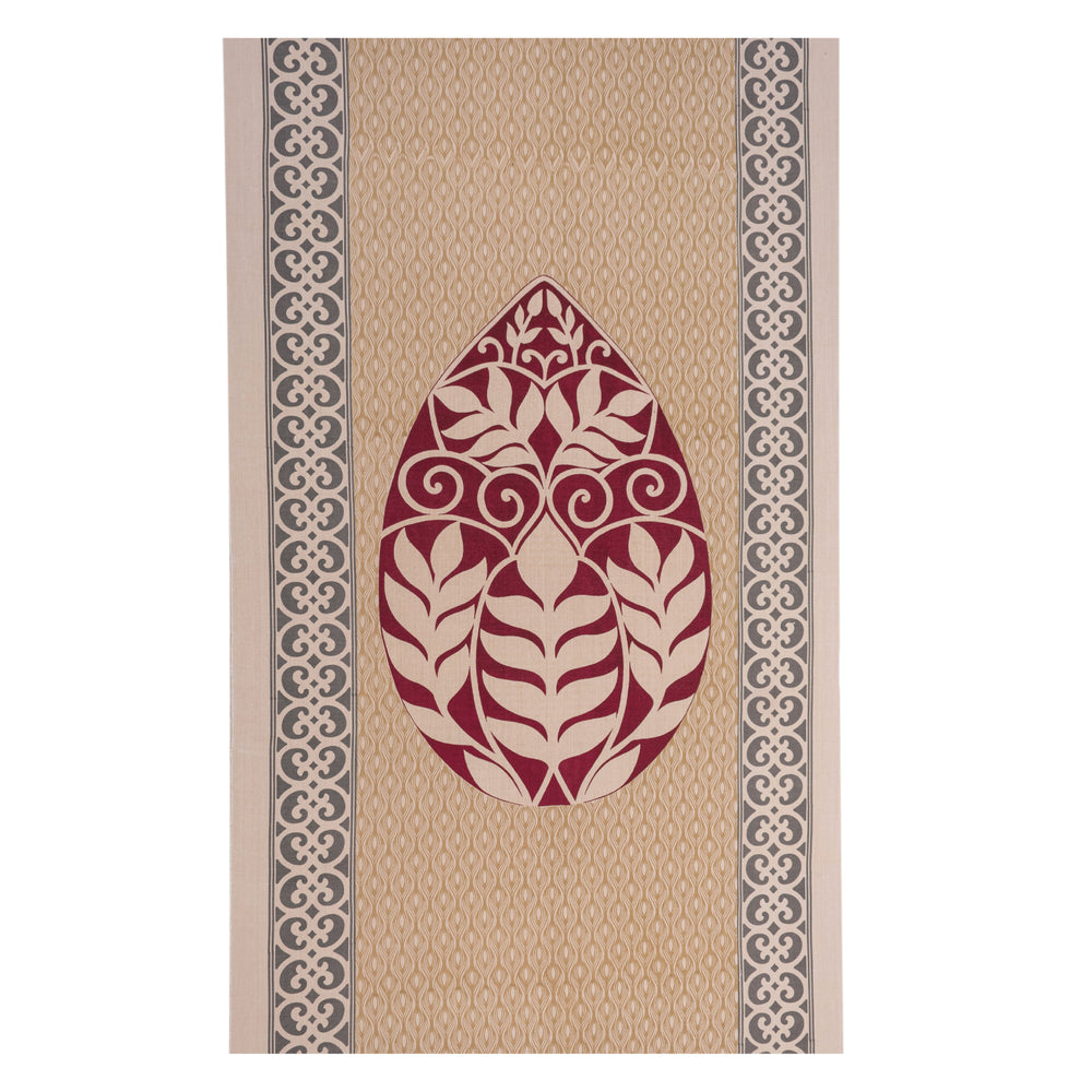 
                
                    Load image into Gallery viewer, Teardrop Panel - Maroon on Khaki Flame with border
                
            