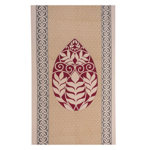 
                
                    Load image into Gallery viewer, Teardrop Panel - Maroon on Khaki Flame with border
                
            