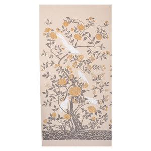 
                
                    Load image into Gallery viewer, Birds of Paradise Panel-Grey/Mustard/White on Kora
                
            