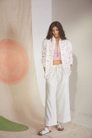 Core Drawstring Trousers- Salt