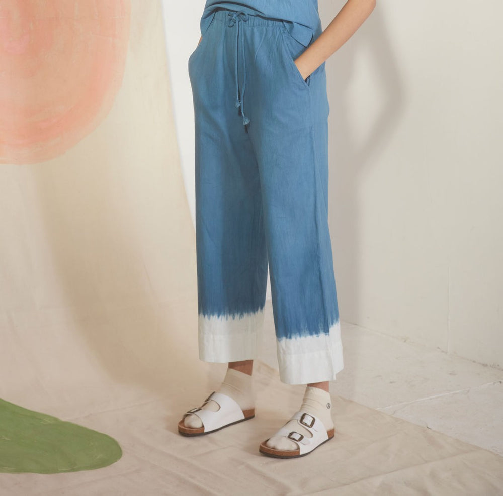 Core Drawstring Trousers- Azure