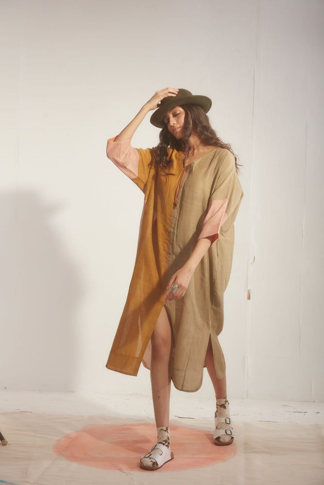 Modern Kaftan - Golden Light Silk