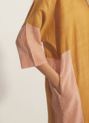 
                
                    Load image into Gallery viewer, Modern Kaftan - Golden Light Silk
                
            