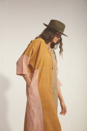 Modern Kaftan - Golden Light Silk