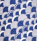 Shells - Blue on White