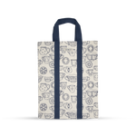 Shopping Bag with Webbing Handle - Cup & Saucer - Cream
