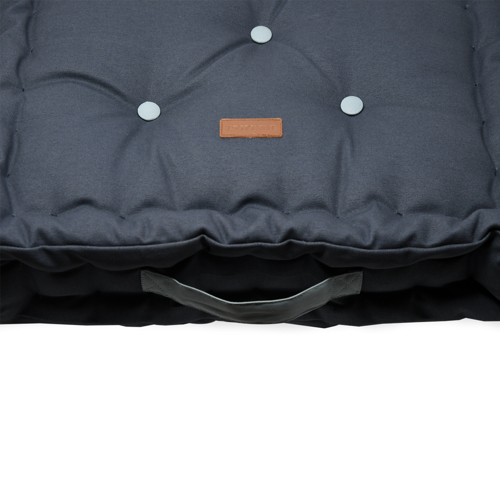 Acrylic Coated Floor Cushion - Kyoko - Slate Bue