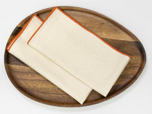 
                
                    Load image into Gallery viewer, SET OF 6 TERRACOTTA MARROW EDGE DINNER NAPKIN
                
            