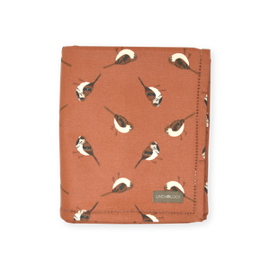 Acrylic Coated Table Cloth - Sparrows - Burnt Chilli