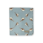 Acrylic Coated Table Cloth - Sparrows - Cameo Blue