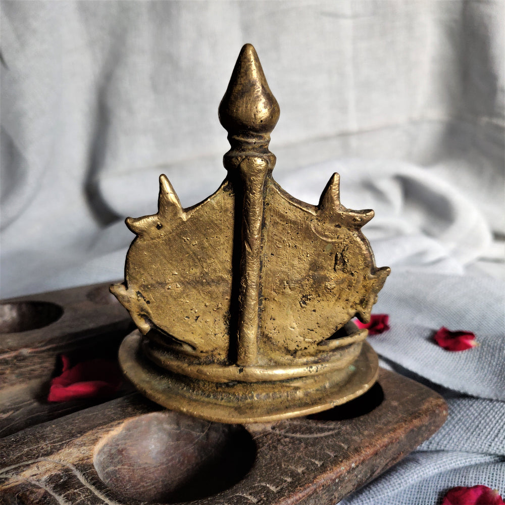 Vintage Brass Vishnu Lamp