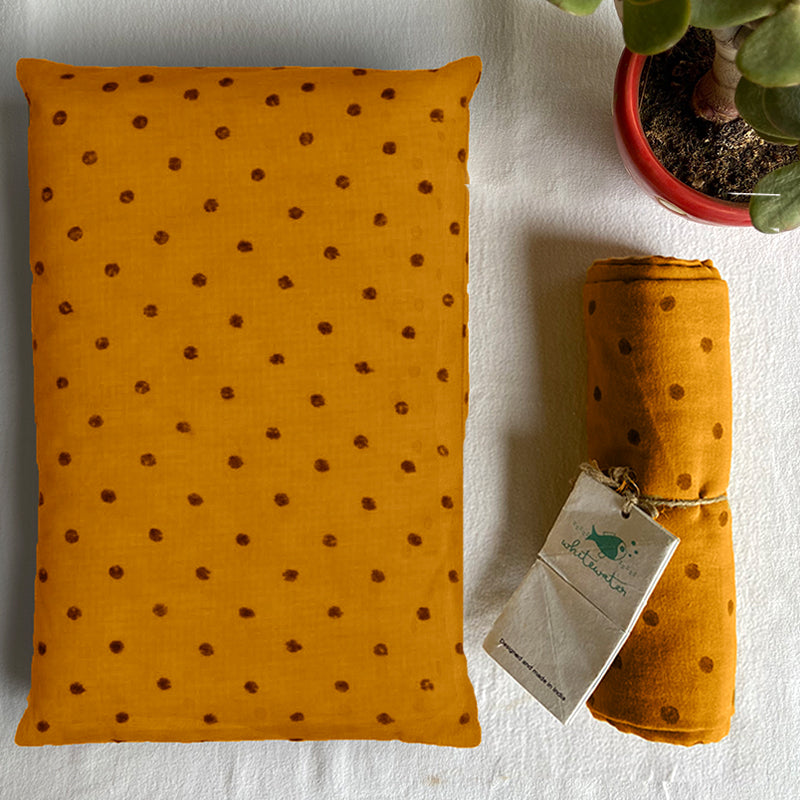 Organic Newborn Gift Bundle - Organic Raidana Kapok Pillow + Swaddle