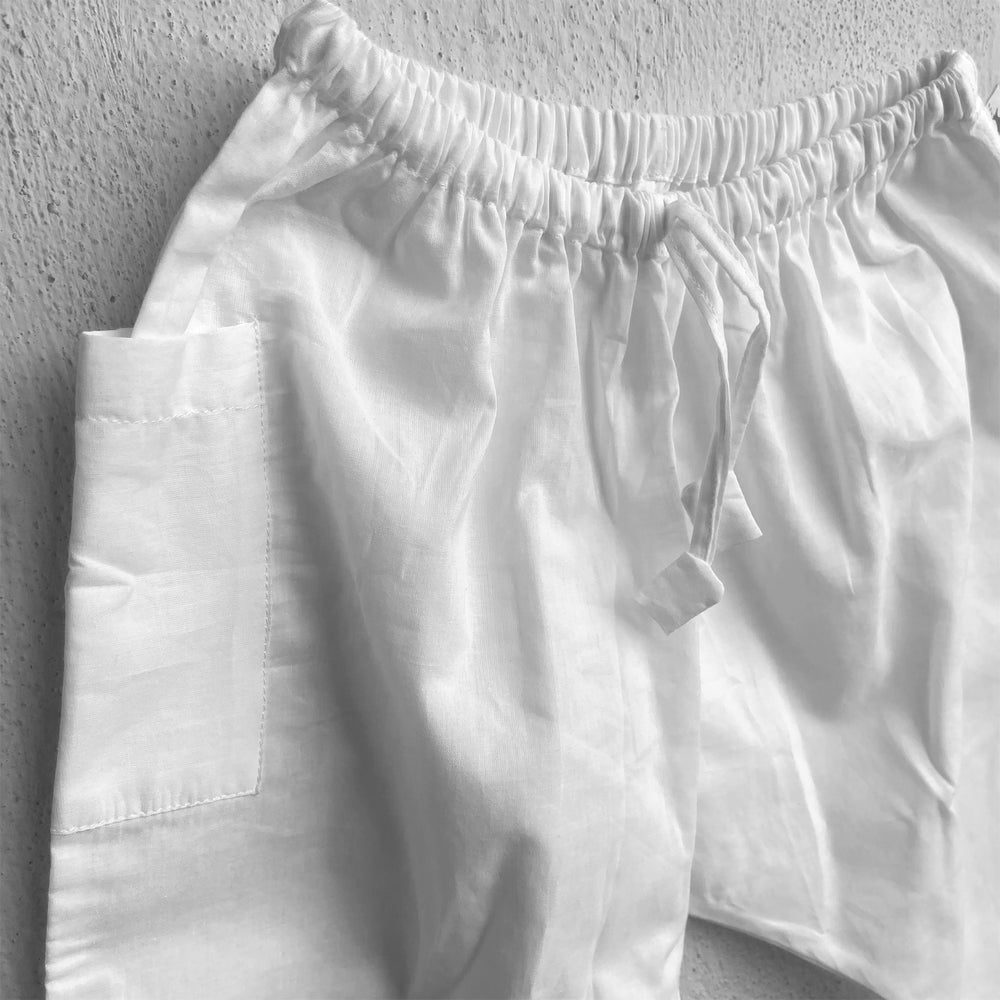 Unisex Organic Essential White Kurta + Pants