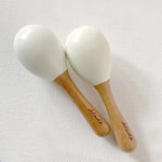 Wooden Maracas Set - White