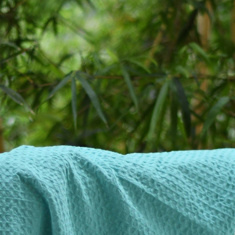 Chunky Waffle Towel - Aqua Sky