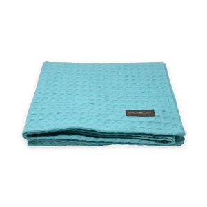 Chunky Waffle Towel - Aqua Sky