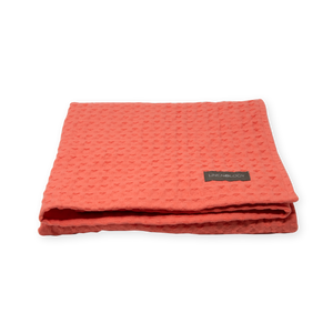 Chunky Waffle Towel - Salmon Blush