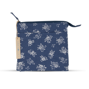 Wash Bag Tall - English Rose - Navy