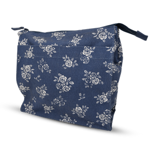 Wash Bag Tall - English Rose - Navy