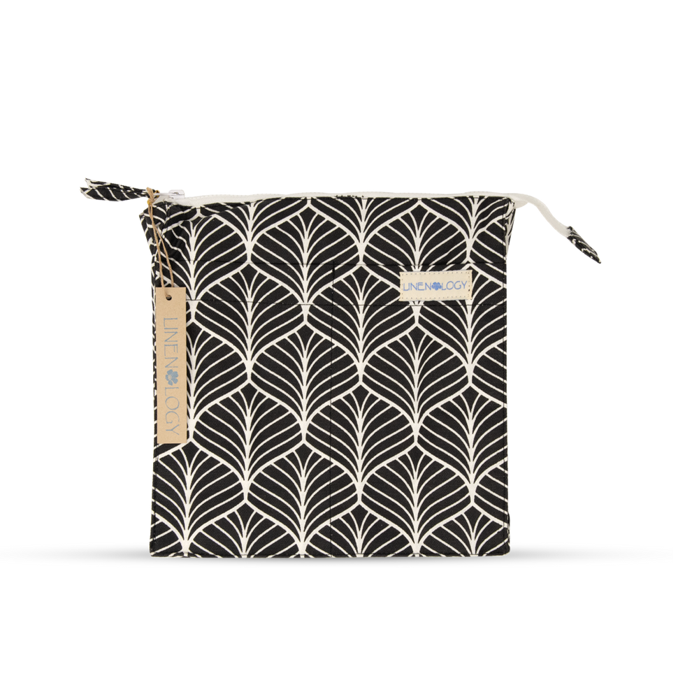 Wash Bag Tall - Abstract - Black