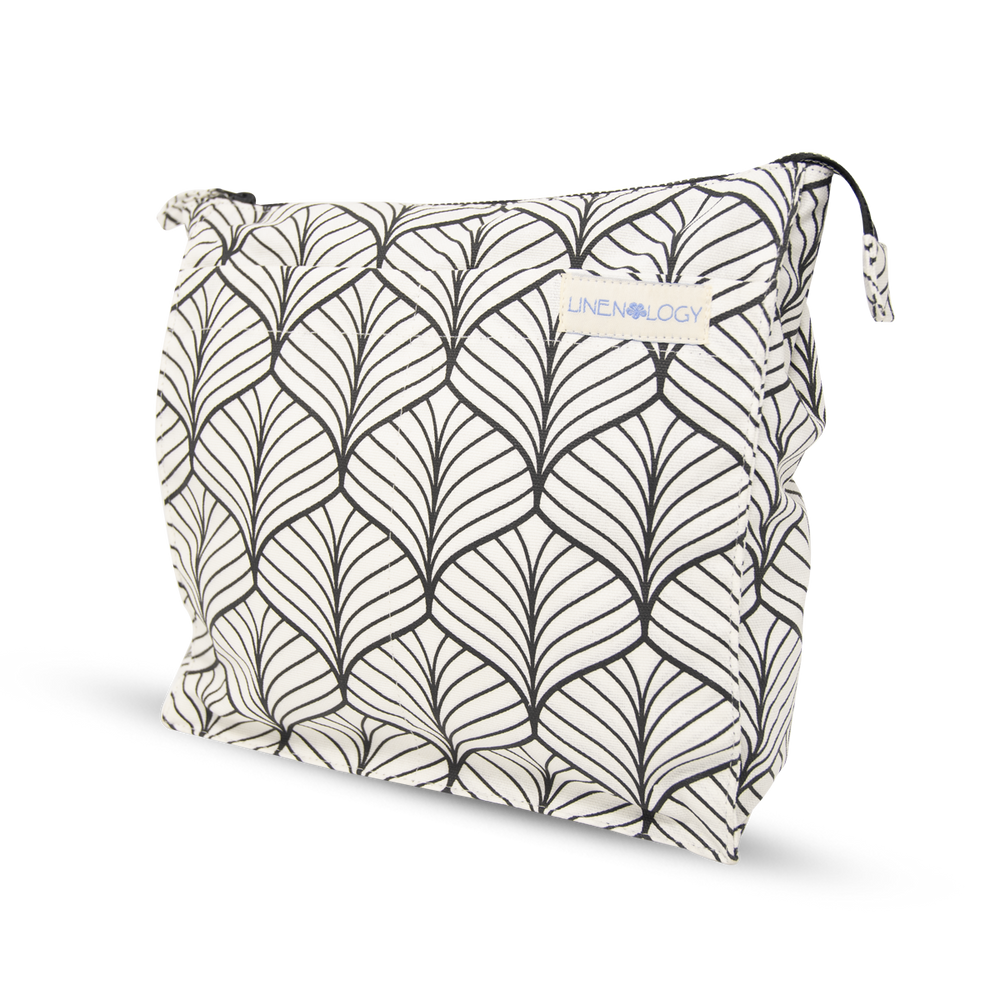 Wash Bag Tall - Abstract - White