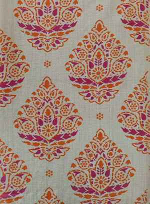 
                
                    Load image into Gallery viewer, Rangoli - Pink and Orange on Khaki
                
            