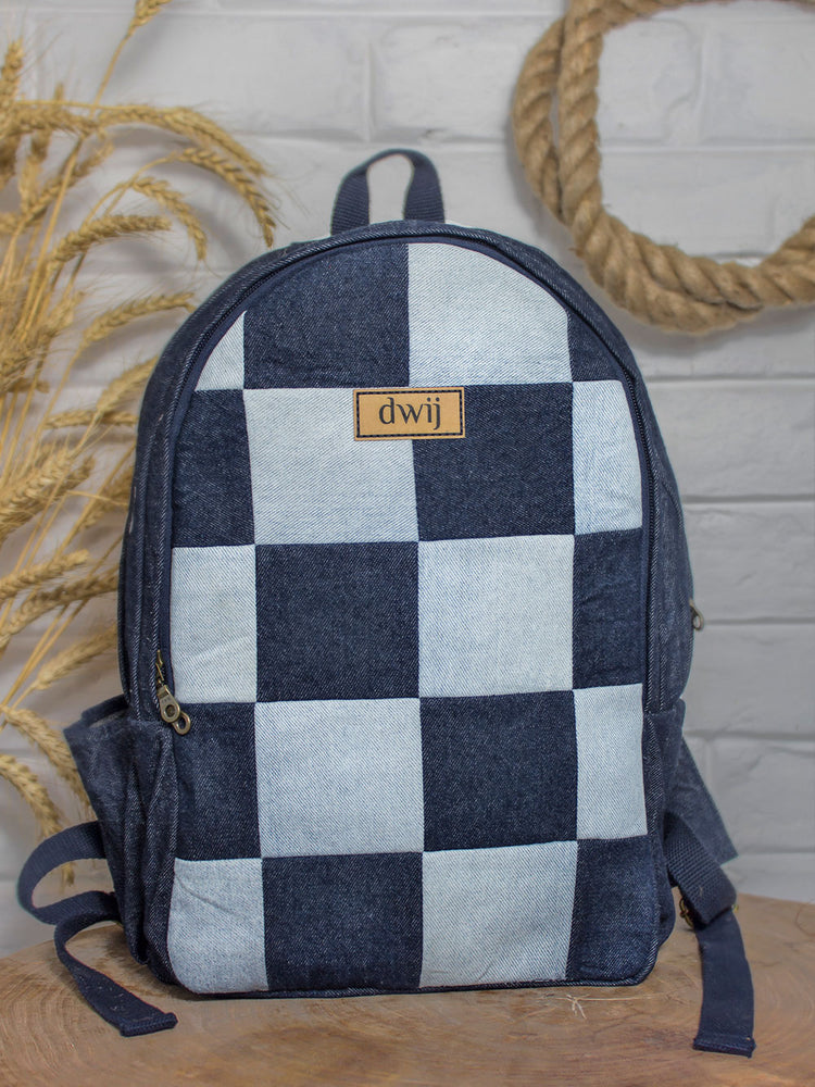 Upcycled Classic Denim & Felt Backpack