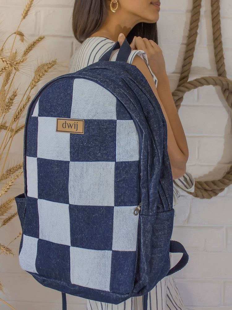 Upcycled Classic Denim & Felt Backpack