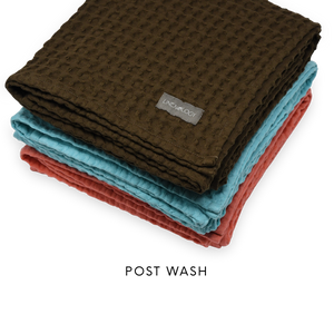 Chunky Waffle Towel - Aqua Sky