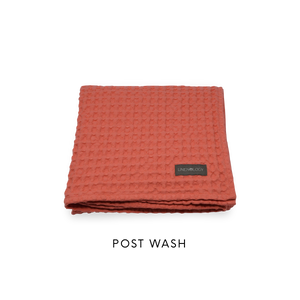 Chunky Waffle Towel - Salmon Blush