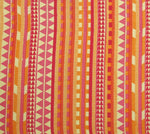 Nagastripes - Pink and Orange on Yellow