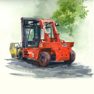 Road roller-red